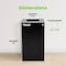Alpine Industries Square Recycling Bin, 29 Gallons, Black Can, Square Opening Lid, for Trash ALP4450-KIT-BLK-S-TR - alternate 9